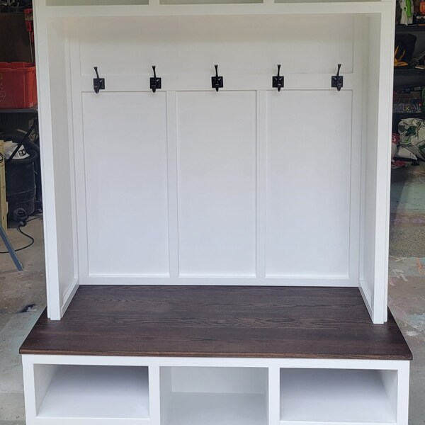 Farmhouse Hall Tree Etsy