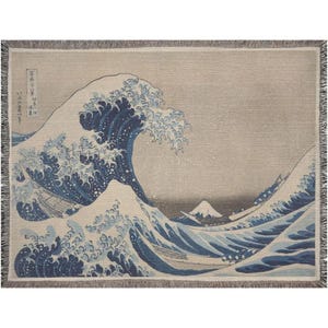 The Great Wave Woven Blankets