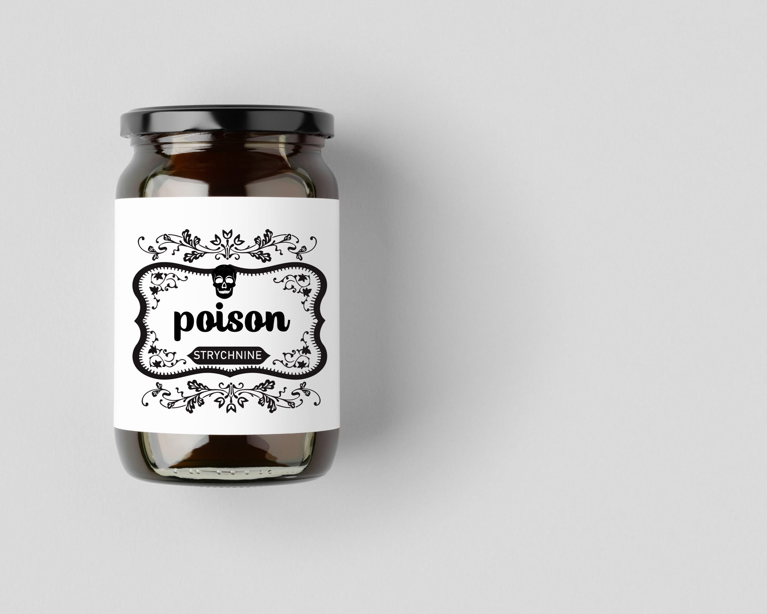 Poison Jar Label SVG Halloween Potion Labels Victorian Jar - Etsy