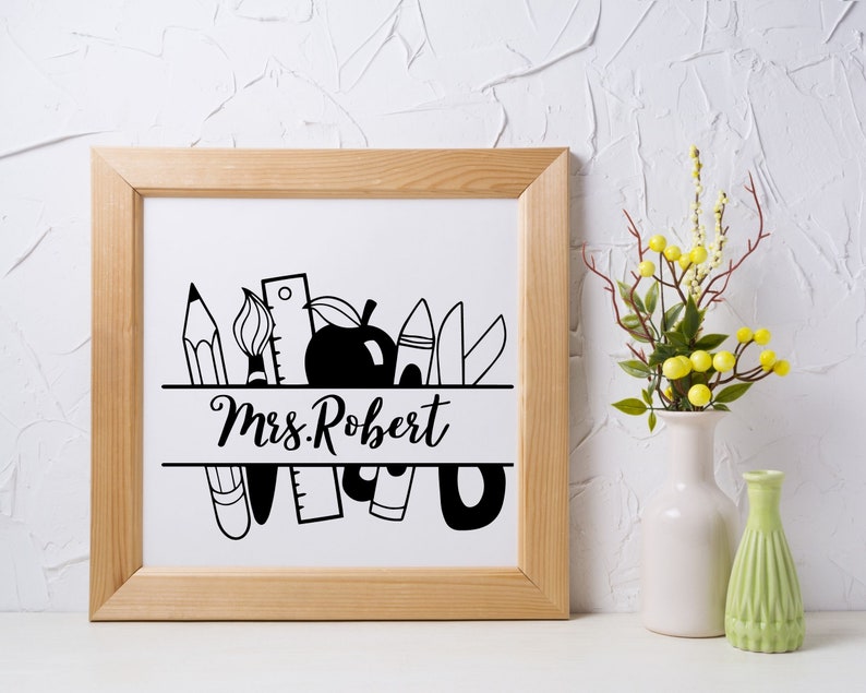 Teacher Monogram Svg Teacher Svg Bundle School Svg Teacher - Etsy