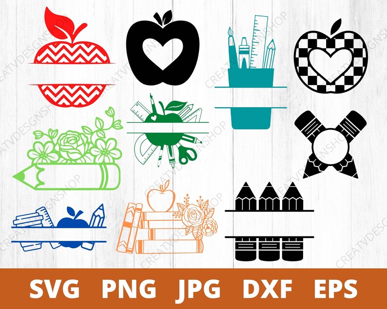 Teacher Monogram Svg Teacher Svg Bundle School Svg Teacher - Etsy