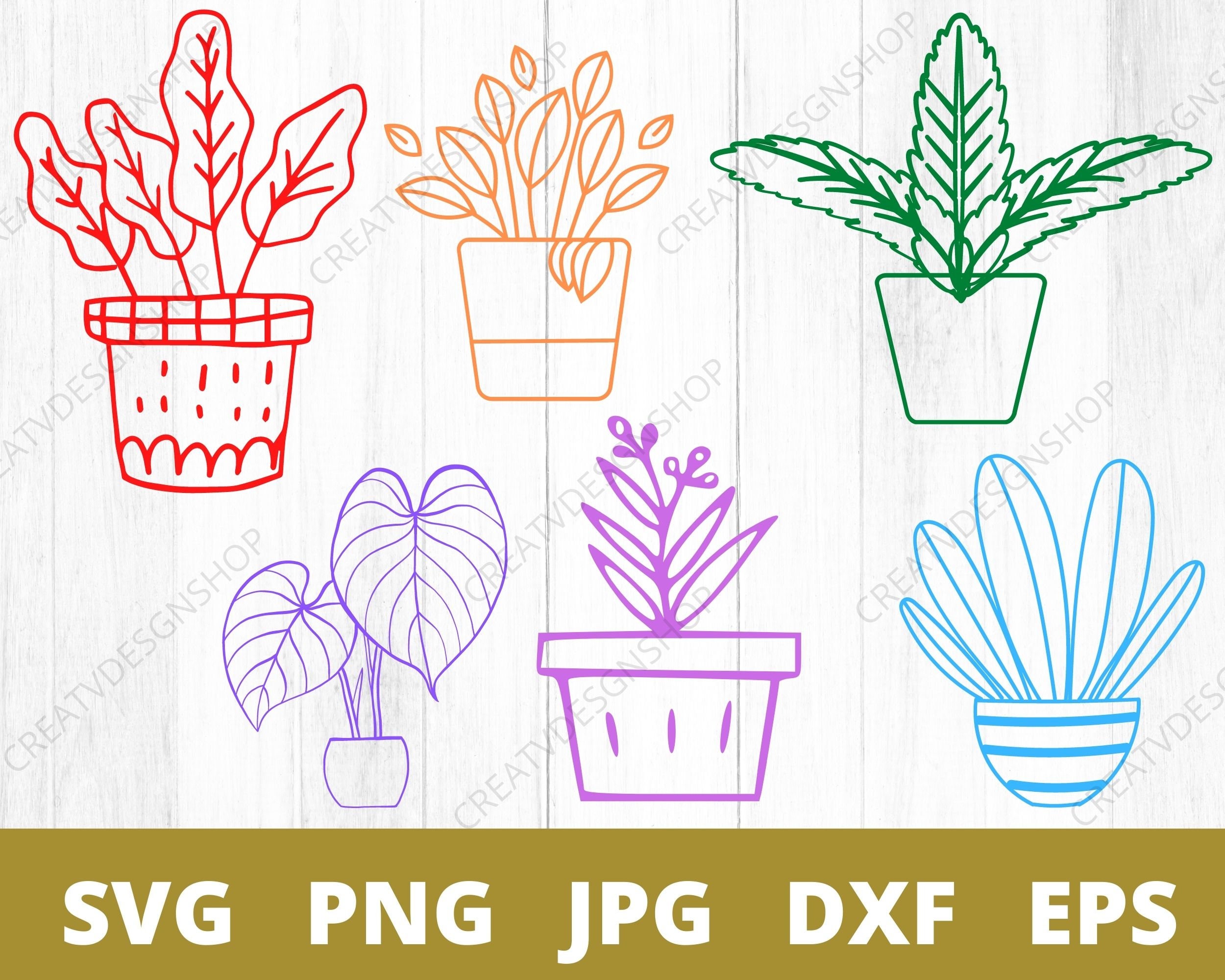 Plants SVG Bundle, Hanging Plant Svg, Potted Plant SVG Bundle