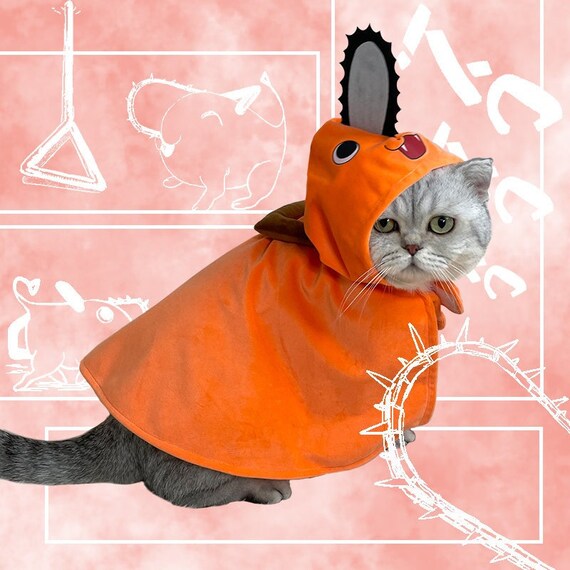 Pet Halloween Costume Chainsaw Man Costume Pochita Clothes Etsy Hong Kong