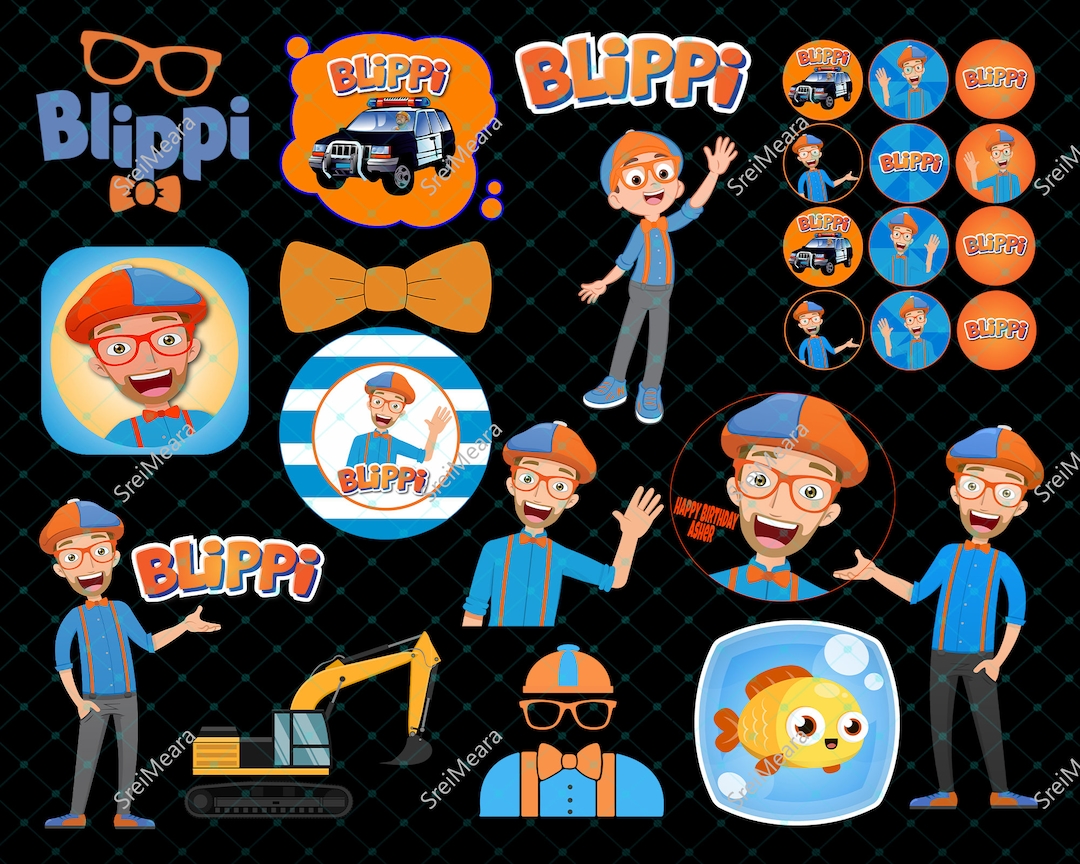 Blippi Png Bundle Happy Birthday Blippi Png Blippi - Etsy