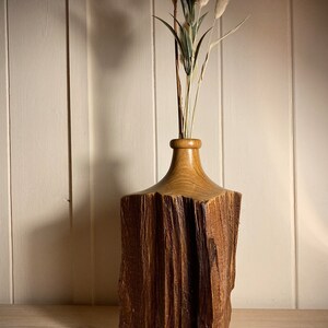 Reclaimed hardwood bud vase