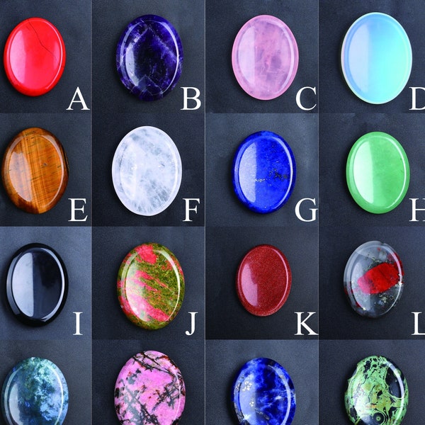 17 colors  Worry Stone,Natural Crystal Worry Stone ,Anti Anxiety Healing Crystal Worry Stone,Healing Crystal,Chakra Worry Stone Palm Stone