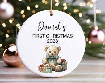 Baby's first Christmas ornament gifted First Christmas Babys Ornament Personalized Baby Ornament Custom First Christmas Babies Ornament 2024