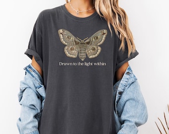 Vintage Butterfly and Moth T-Shirt, Moth Aesthetic Comfort Colors® Shirt, Cottagecore Shirt, Aesthetic Tshirt, Cottage Core Moth Shirt