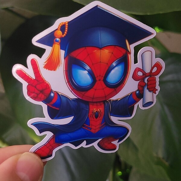 Spiderman Graduate Die Cut Vinyl Sticker | Class of 2024 | Senior | Graduation Gifts |