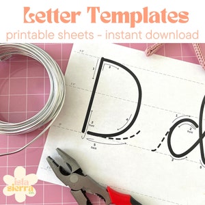 Printable Letter Templates for Knitted Wire | Tricotin | Digital Download
