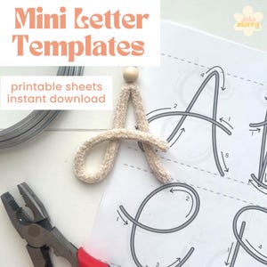 Modelos de Mini Letras para Imprimir para Fio de Malha | Tricotin | Download Digital