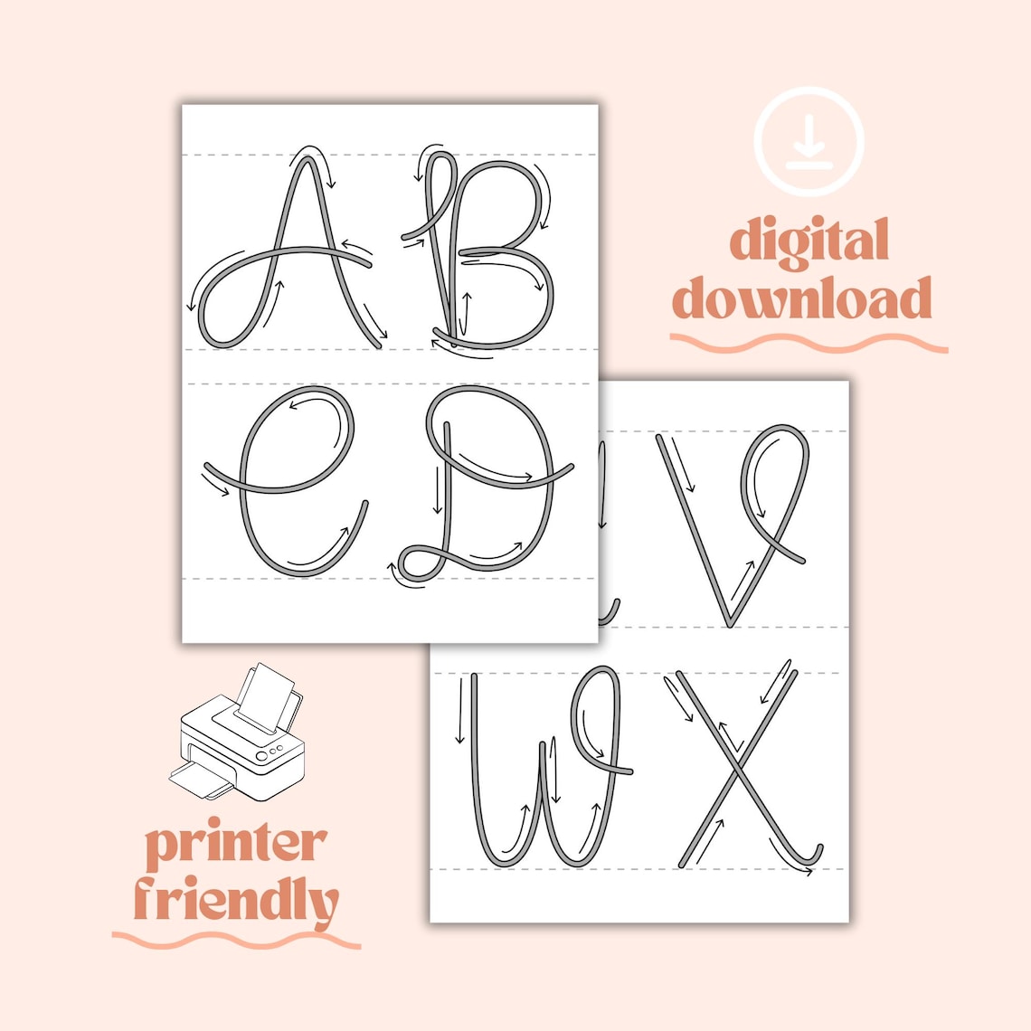 Printable Mini Letter Templates for Knitted Wire | Tricotin | Digital ...