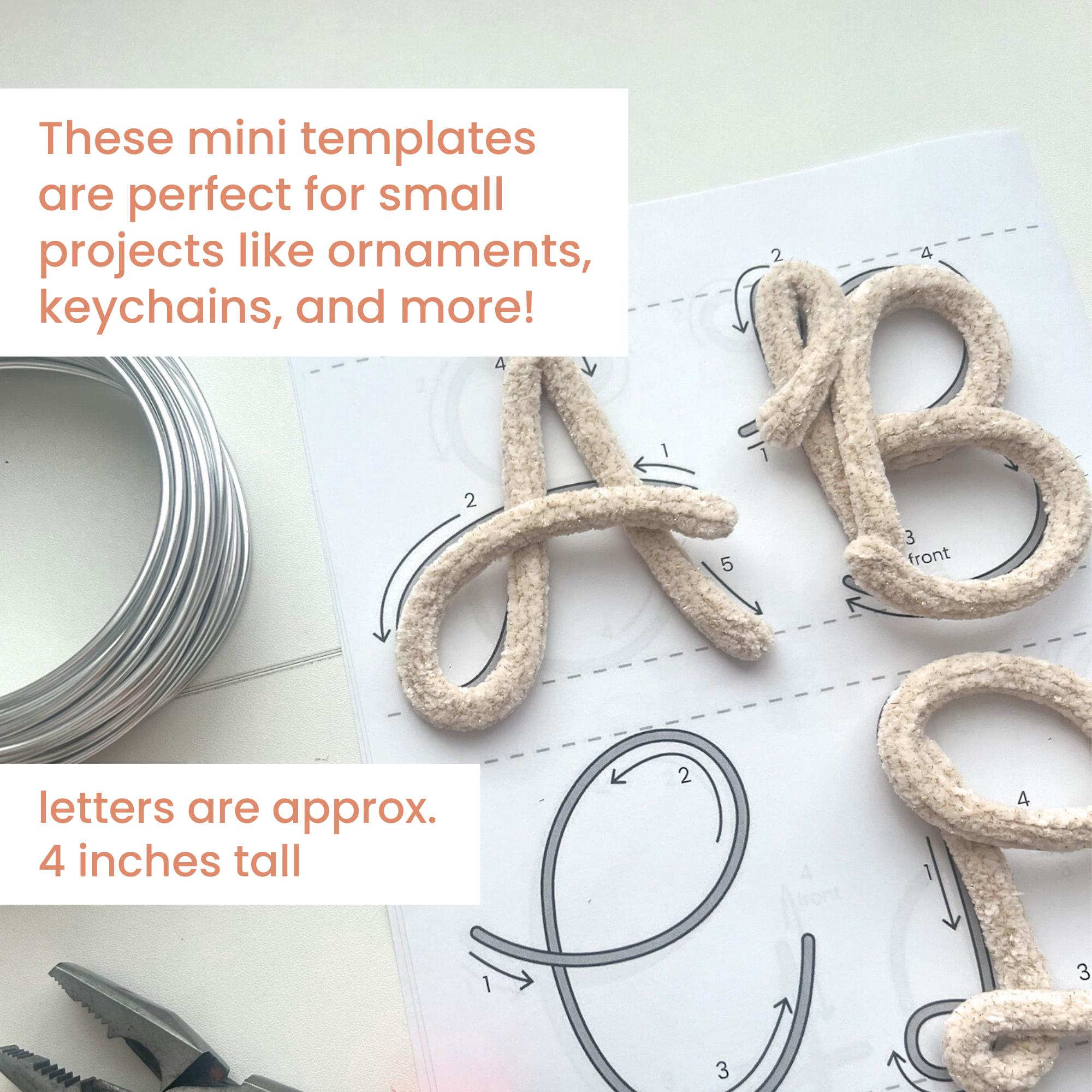 Mini Pattern Letter Printable Mini Letter Templates for Knitted Wire | Tricotin | Digital ...