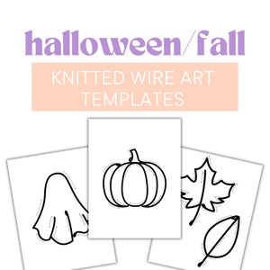 Halloween Fall Templates for Knitted Wire Art | Tricotin | Design Templates | Numbers | Kids Room | Digital Download
