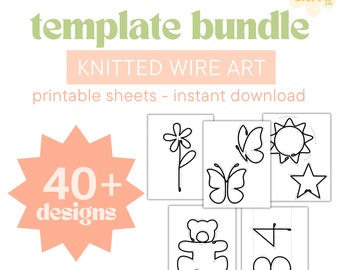 Printable Templates Bundle for Knitted Wire | Tricotin | Nursery | Kids Room | Digital Download