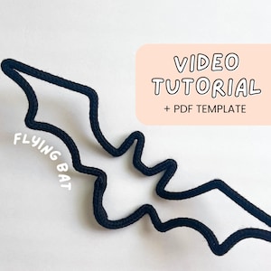 Halloween Flying Bat Video Tutorial/Template, Knitted Wire Art, Tricotin, Wire Templates, Knitted Wire Tutorial, Download
