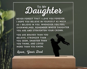 Personalized Acrylic Plaque for Daughter – Sentimental Gift from Dad