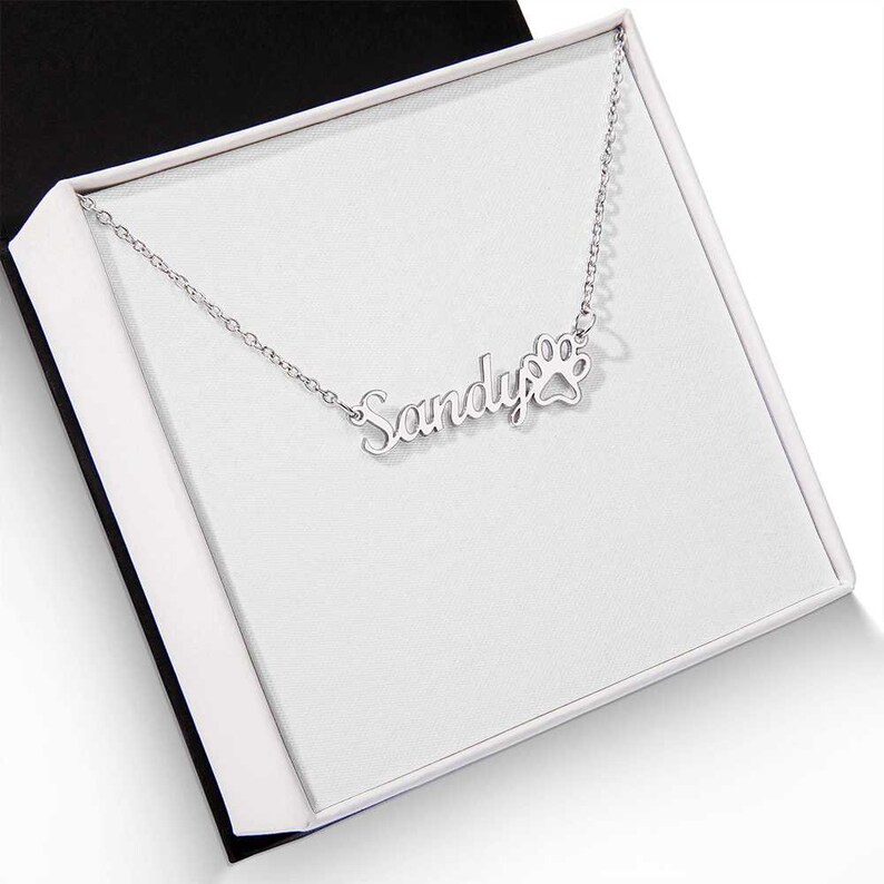 Rainbow Bridge Furbaby Paw Print Necklace | Cat Memorial Jewelry, Loss ...