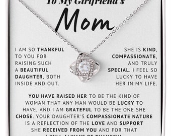 To My Girlfriend’s Mom Love Knot Necklace Gift From Boyfriend