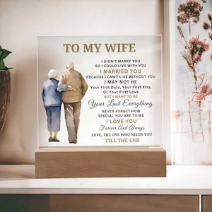 à ma femme - Le meilleur - Plaque LED en acrylique | Cadeau d&#39;anniversaire, cadeau du mari Anniversaire sentimental pour elle Belle et unique personnalisé