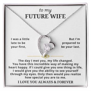 To My Future Wife - Always & Forever - Forever Love-ketting | Gepersonaliseerd, verjaardagscadeau, van man, kerstmis kerstvakantie op maat