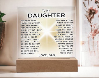 Personalized Daughter Acrylic Plaque – Gift From Dad