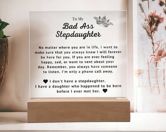 Personalized Acrylic Plaque Gift - To My Stepdaughter