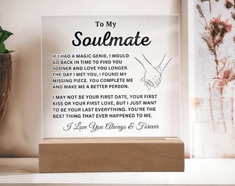 Soulmate Husband Acrylic Plaque – Romantic Anniversary Gift