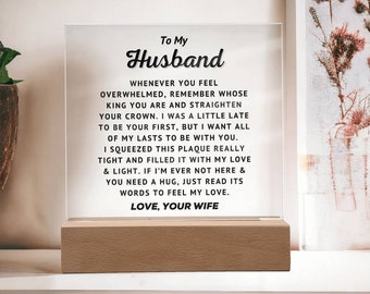 Husband Acrylic Plaque Gift - Romantic Sentimental Keepsake