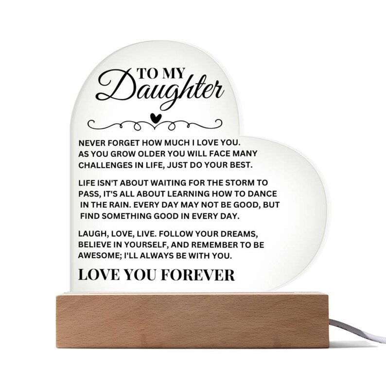 You're The Beat Of My Heart - Gift For Daughter - Personalized Horizontal Poster