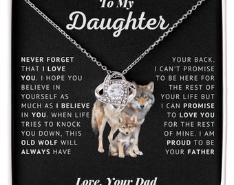 Wolf Daughter Love Knot Necklace – Cubic Zirconia Pendant