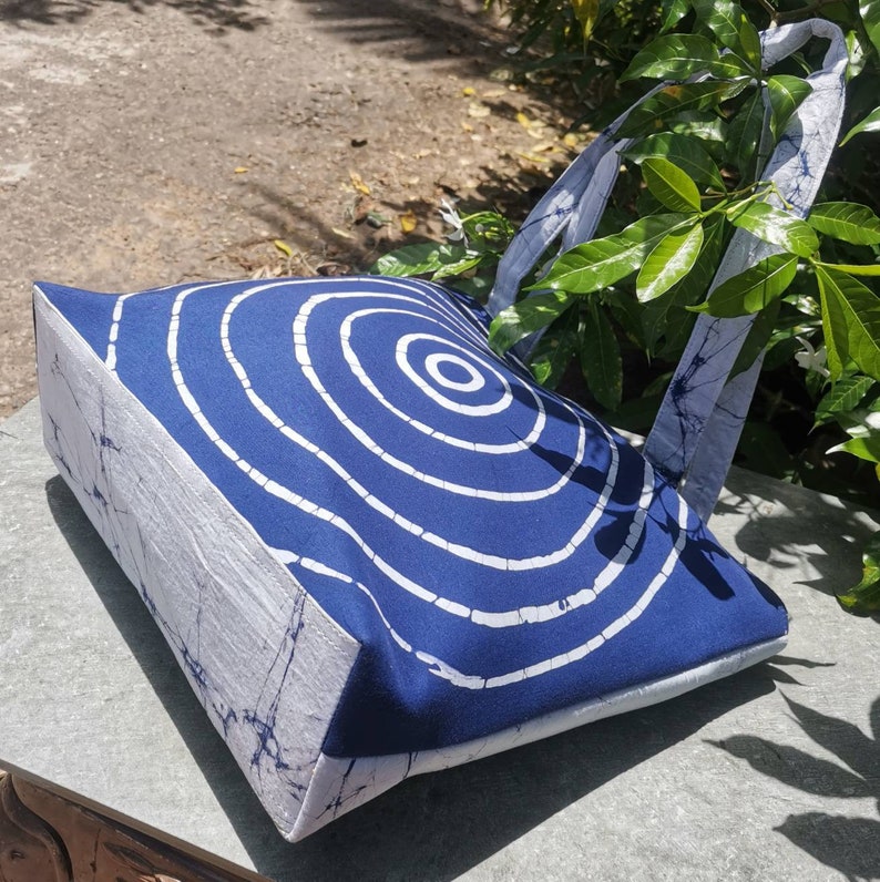 Batik Shoulder Bag Handmade in Sri Lanka Unique Print Tote Etsy