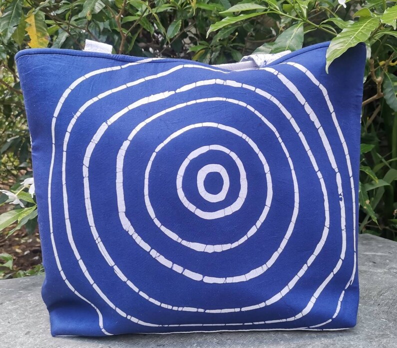 Batik Shoulder Bag Handmade in Sri Lanka Unique Print Tote Etsy