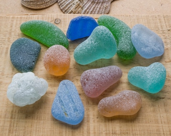 Large colorful pieces. Genuine sea glass. A215