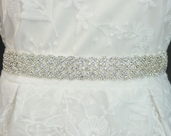 Minimalist belt, Rhinestone belt, Bridal belt, Silver belt, Wedding belt, Bridesmaid belt, Bridal vine belt, Wedding dress belt