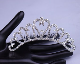 Stunning Crystal Wedding Tiara Vintage Silver Bridal Crown Stone Wedding Crown Crystal Girls Birthday Party Crown Wedding Photo Shoot