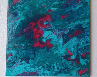 Pour Acrylic Painting 12x12