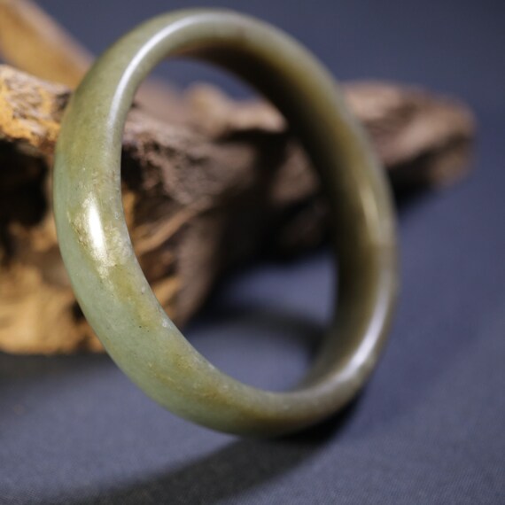 Ancient upper arm jade men bracelet, green jade men c… Gem