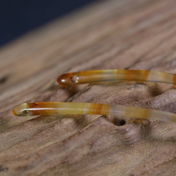 A pair of old agate hairpin, Gemstone hair stick,… - image 10