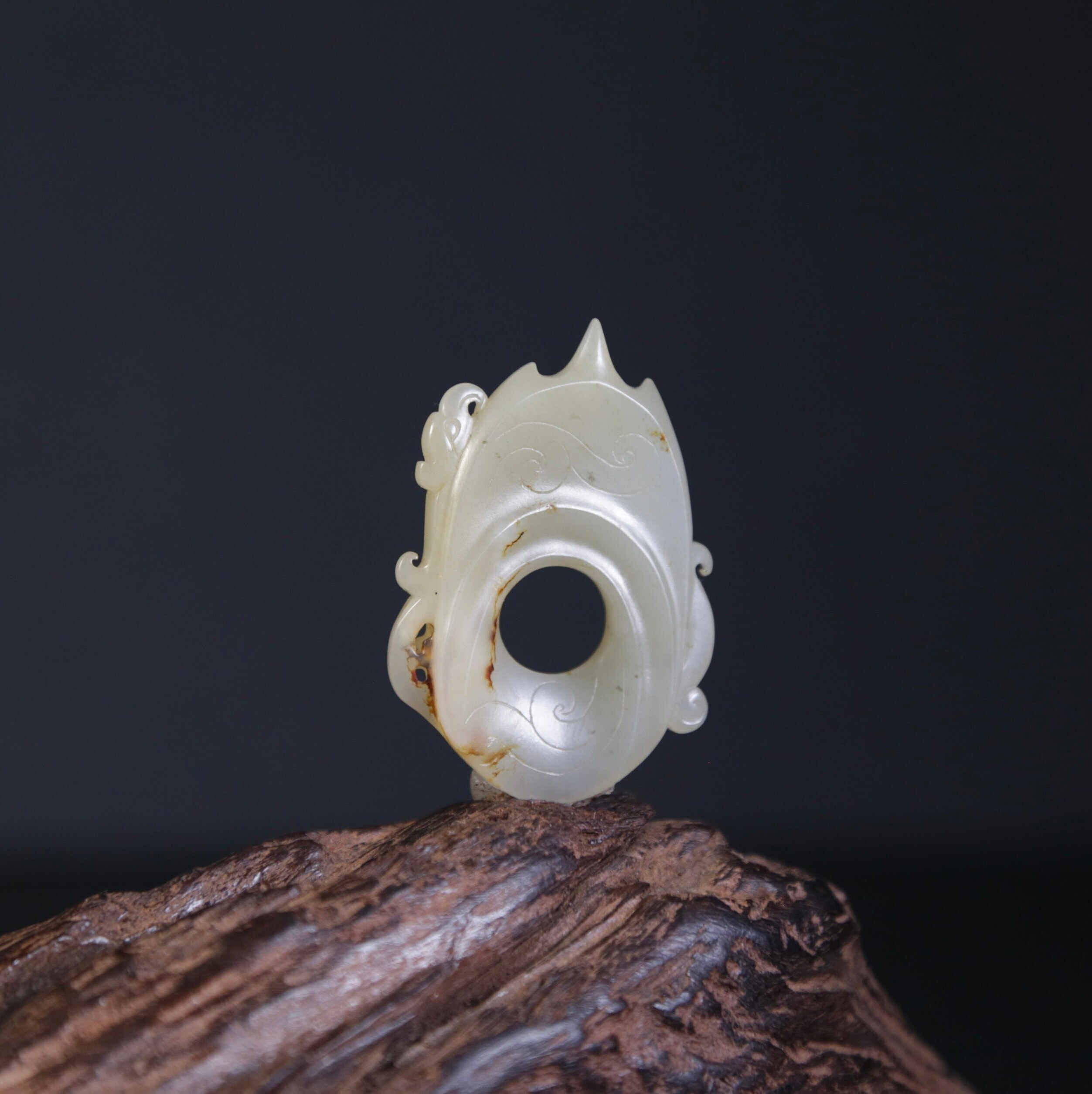 Antique White Jade Pendant With Phoenix Pattern Etsy Canada