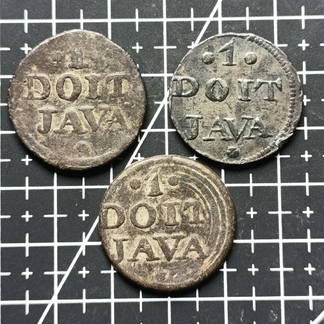 Lot 3 Pieces Tin Coins British East Indie 1 DOIT JAVA - Etsy