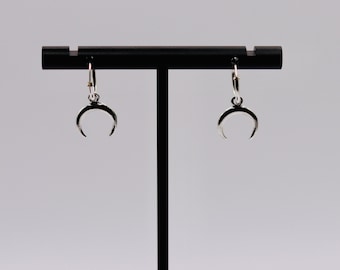 Sterling Silver Horn Hoop Earrings