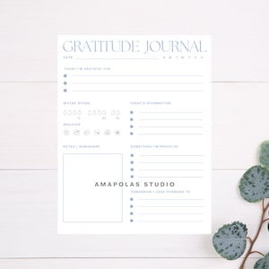 Diario de Gratitud / Diario de Gratitud Imprimible / Descargable PDF Digital