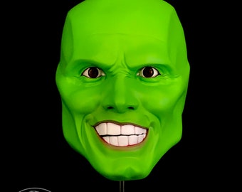 The Mask Jim Carrey - Máscaras de látex para fiesta de cosplay, color verde