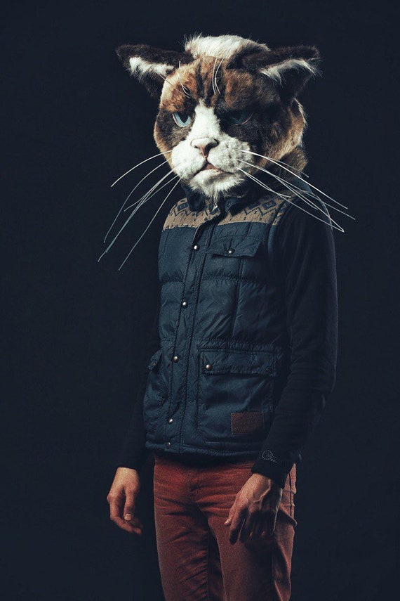 Grumpy Cat Mask - Etsy