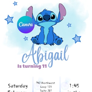 Stitch Birthday Invitation