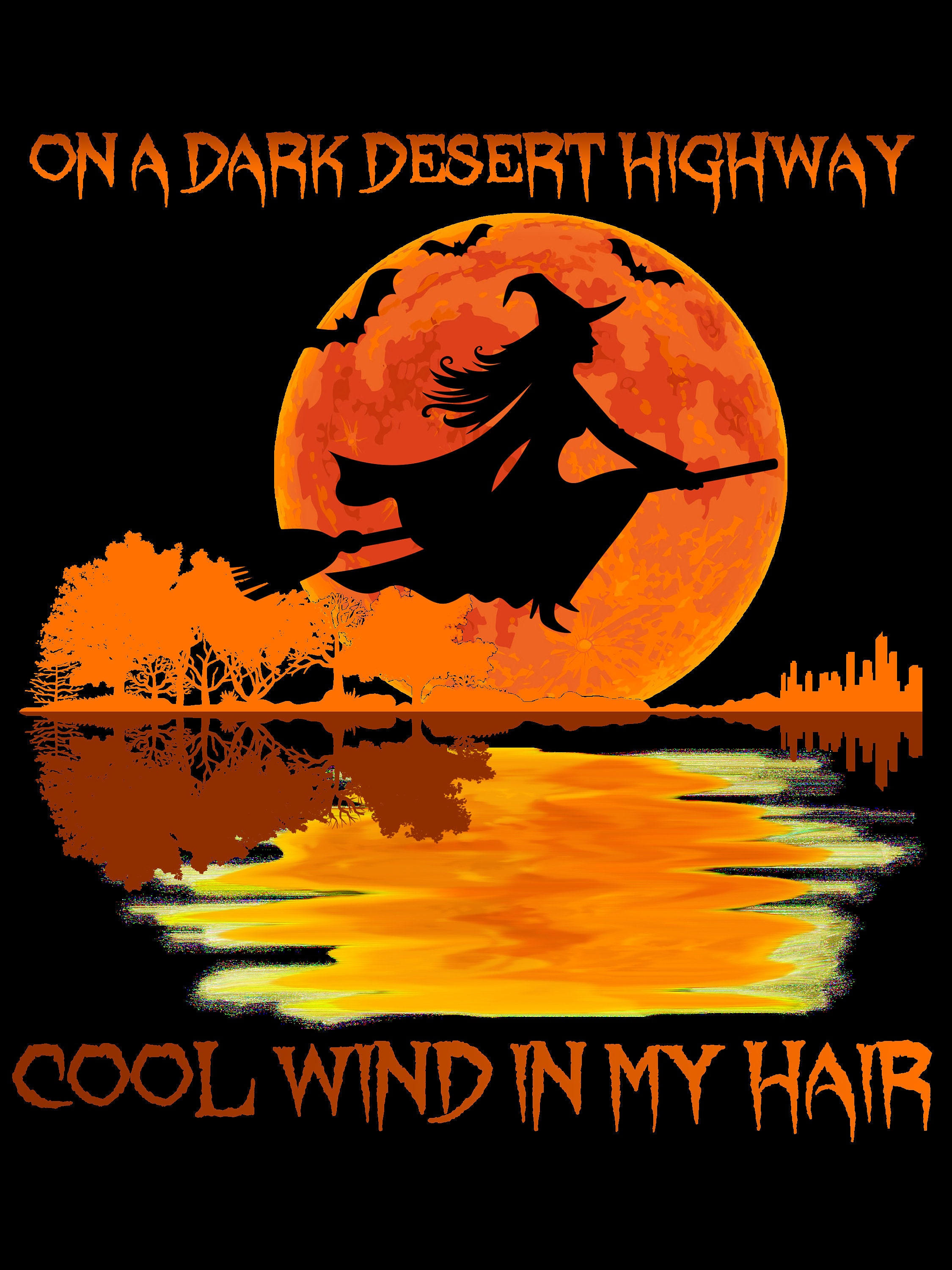 On a Dark Desert Highway Cool Wind in My Hair PNG Digital Etsy