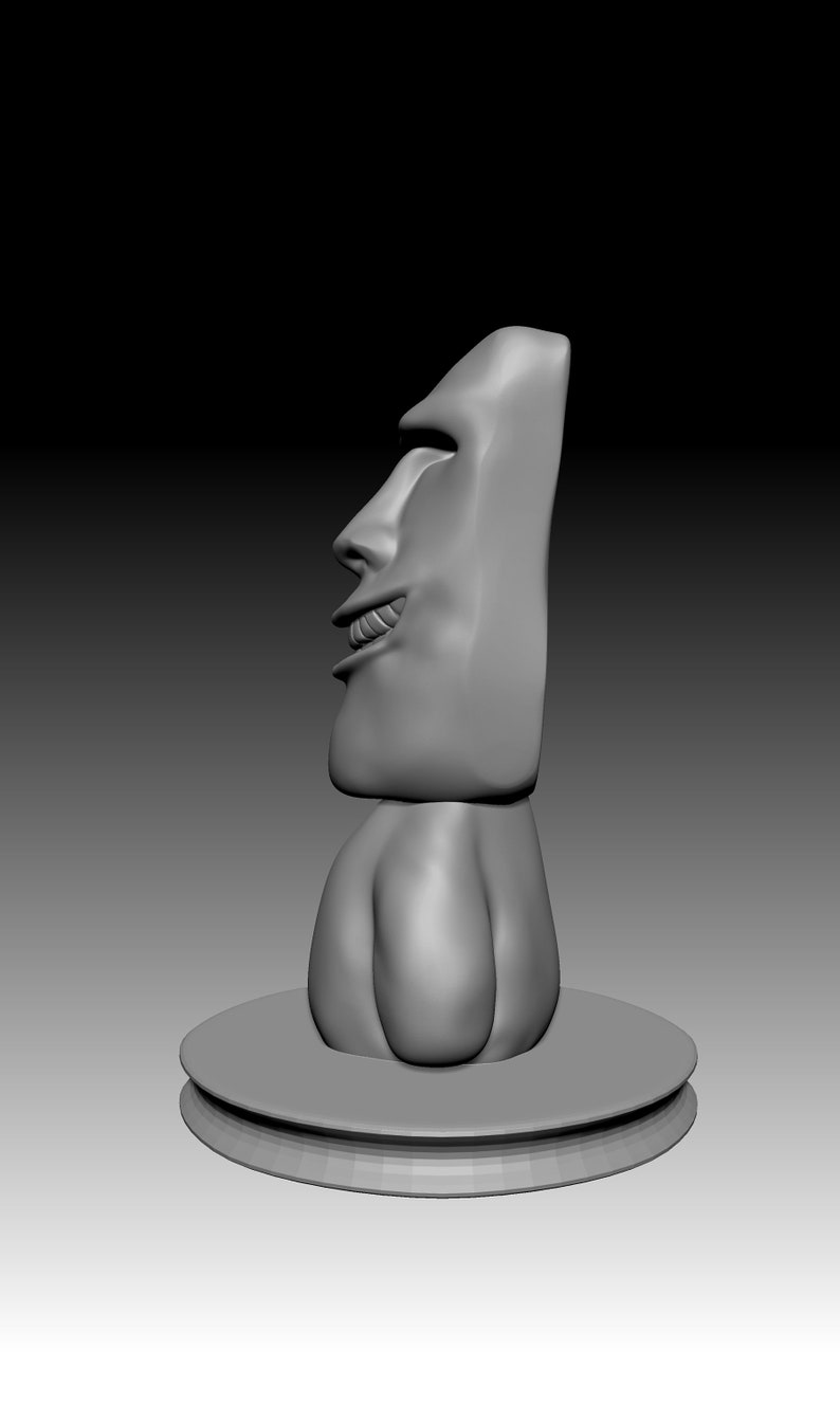 Moai Head Statue Dum Dum Gum Gum Idol Rock 3d Model Night at the Museum