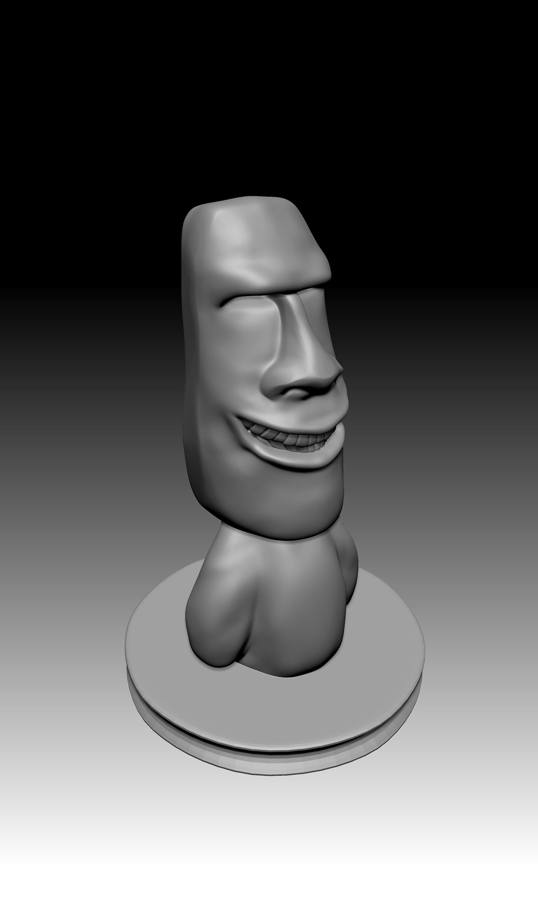 Moai Head Statue Dum Dum Gum Gum Idol Rock 3d Model Night at the Museum