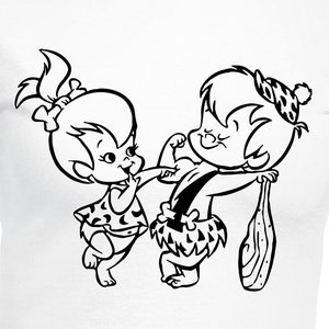 Bam Bam & Pebbles Cut Files | Cricut | Silhouette Cameo | Svg Cut Files | Digital Files | PDF | Eps | DXF | PNG | The Flintstones